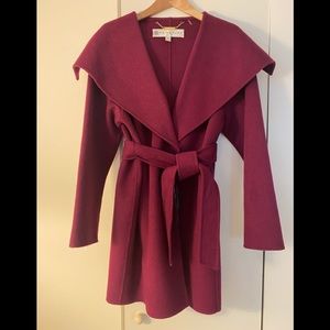 Trina Turk Magenta XS Wool Coat,